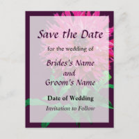 Magenta Dahlia Elsie Huston Save the Date