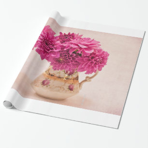 Magenta Dahlias Gift Wrap