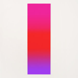 Magenta Deep Pink Red Purple Ombre Chic Yoga Mat