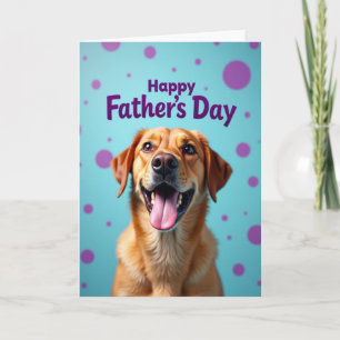 Magenta Dots Fathers Card