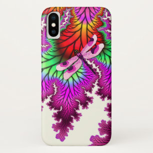 Magenta Dragonfly iPhone X Case