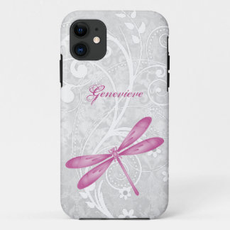 Magenta Dragonfly Personalised Case-Mate iPhone Case