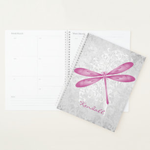 Magenta Dragonfly Personalised Planner
