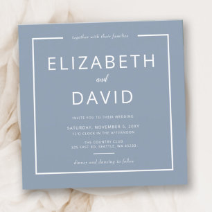 Magenta Elegant Modern Minimalist Wedding Invitation