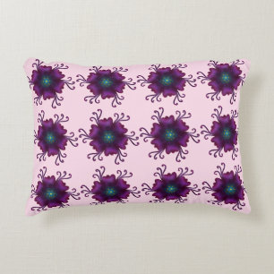 Magenta Floral Bloom Modern Botanical Flower Decorative Cushion
