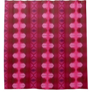 Magenta Flower Ikat 9 Shower Curtain