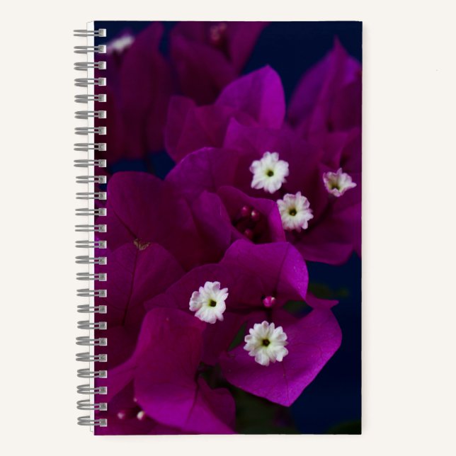 Magenta Flower Photo Spiral Notebook (Front)
