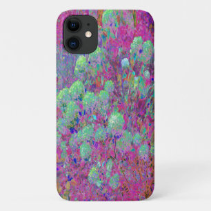 Magenta Garden with Aqua Hydrangea Flowers Case-Mate iPhone Case
