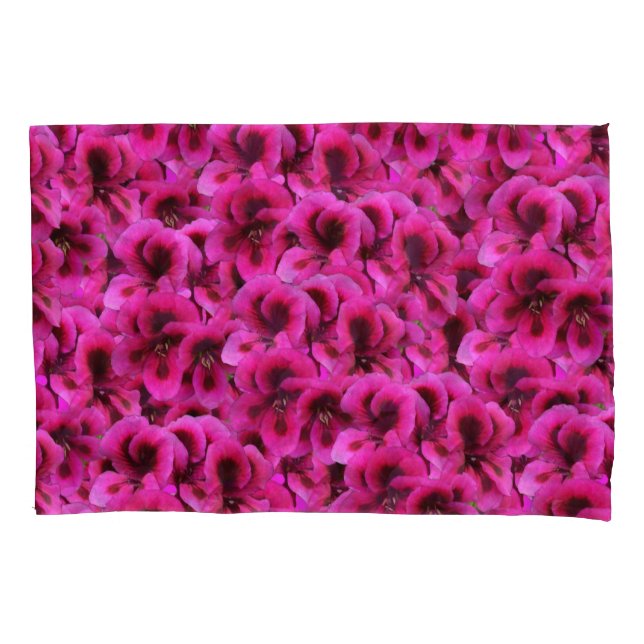 Magenta Geranium Flower, Pillowcase (Front)