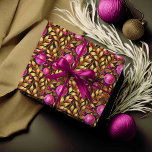 Magenta Gold Christmas Pattern#29 ID1009 Wrapping Paper<br><div class="desc">If you are wondering what colour combinations to pick for your Christmas decor and gift wrap supplies this year, I've created collections of coordinating patterns to make life just a bit easier. This gift wrap features a watercolor pattern of leaves and foliage outlines in magenta and dark gold. Search ID1009...</div>