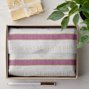 Magenta Gold Christmas Pattern#35 ID1009 Tissue Paper