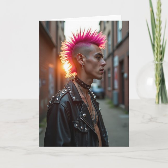 Magenta Hair Fathers Day Card (Front)