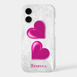 Magenta Hearts Personalised