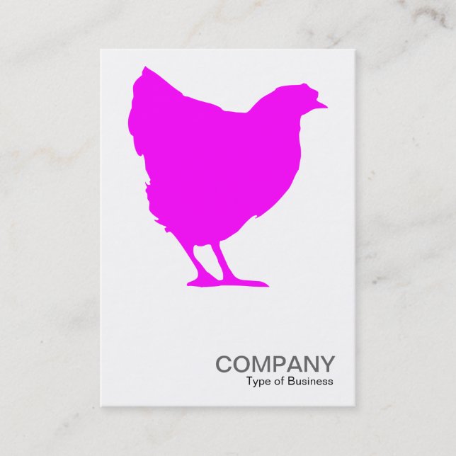 Magenta Hen Symbol 02 - White Business Card (Front)