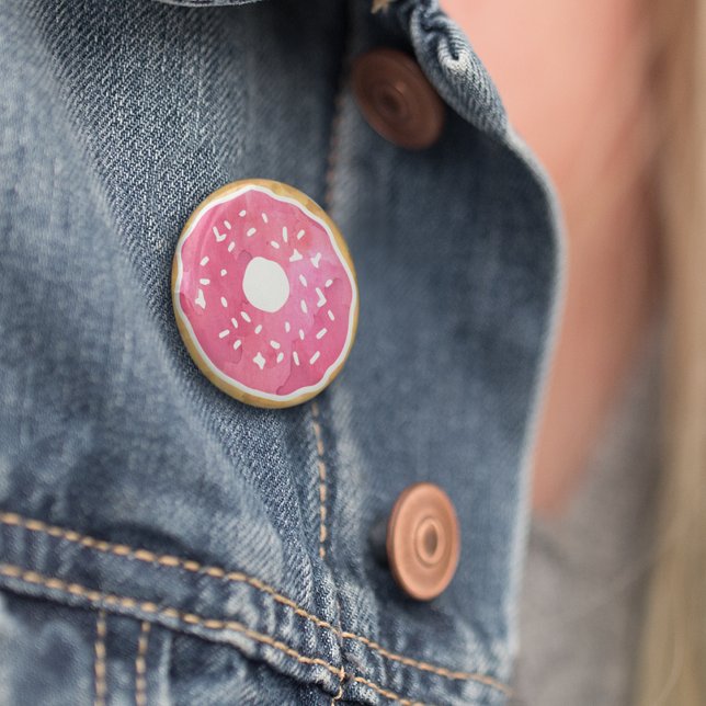 Magenta Hot Pink Doughnut Button (Creator Uploaded)