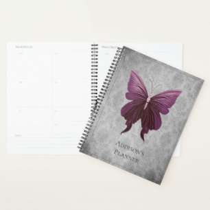 Magenta Jewelled Butterfly Planner