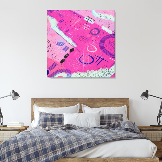 Magenta Joy Canvas Print (Insitu(Bedroom))