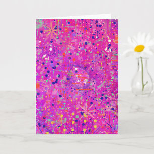 Magenta Jubilee Abstract Print Card