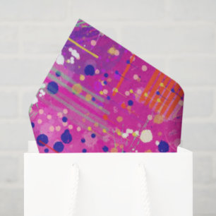 Magenta Jubilee Abstract Print Tissue Paper
