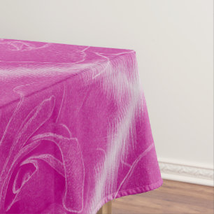 Magenta lace rose tablecloth