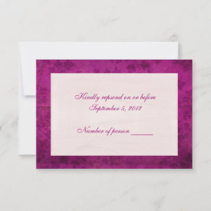 Magenta Leaf RSVP Card