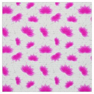 Magenta Lotus Flower Pattern with Grey Net Fabric