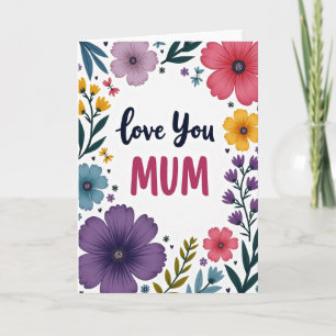 Magenta Love You Mum Card