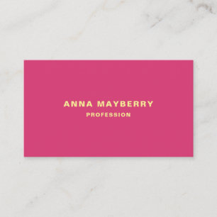 Magenta Minimalist Business Card