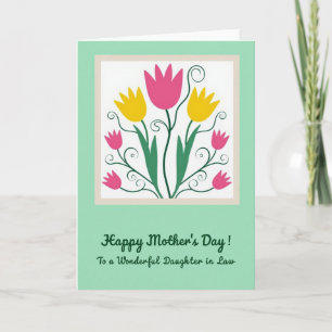 Magenta Mothers Day Tulip Card