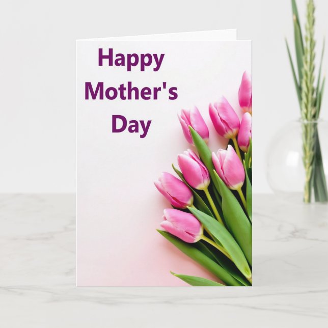 Magenta Mothers Day Wish Card (Front)