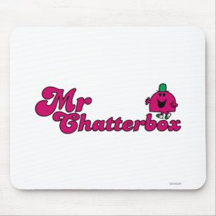 Magenta Mr. Chatterbox Logo Mouse Pad