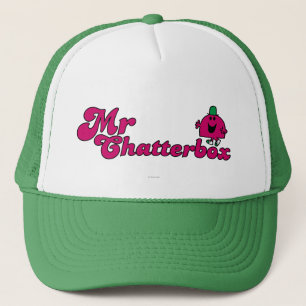 Magenta Mr. Chatterbox Logo Trucker Hat