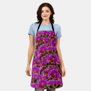 Magenta Orchid Display, Full Print Apron