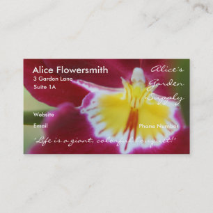 Magenta Orchids business cards