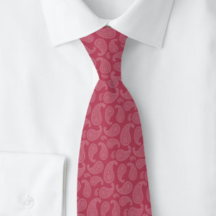Magenta Paisley Tie