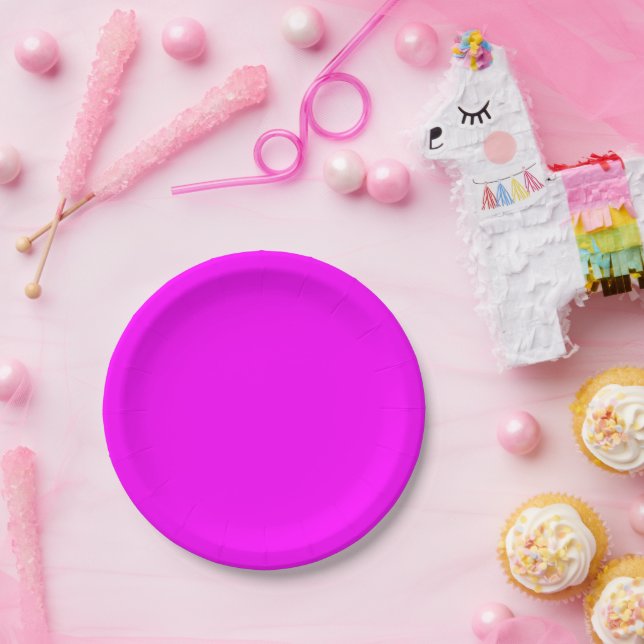 Magenta Paper Plate (Party)