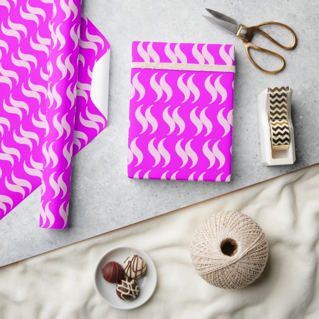Magenta Pastel Pink Simple Wrapping Paper (Crafts)