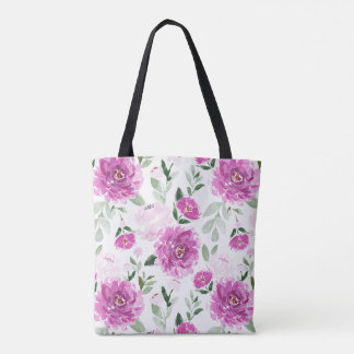 Magenta Peony Tote Bag