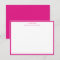 Magenta Pink Classic Border Note Card