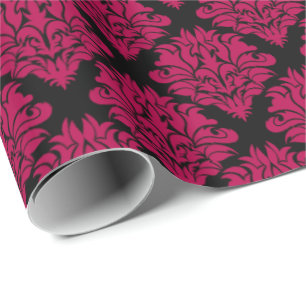 Magenta Pink Damask-Gift Wrapping Paper