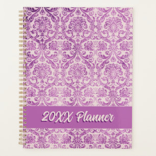 Magenta Pink Damask Planner