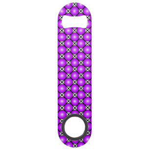 Magenta Pink Dots Black White Lattice Pattern