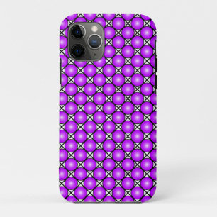 Magenta Pink Dots Black White Lattice Pattern Case-Mate iPhone Case