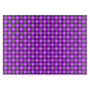 Magenta Pink Dots Black White Lattice Pattern Cutting Board