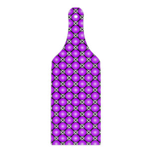 Magenta Pink Dots Black White Lattice Pattern Cutting Board