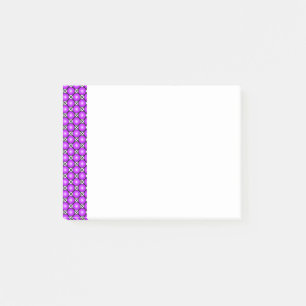 Magenta Pink Dots Black White Lattice Pattern Post-it Notes