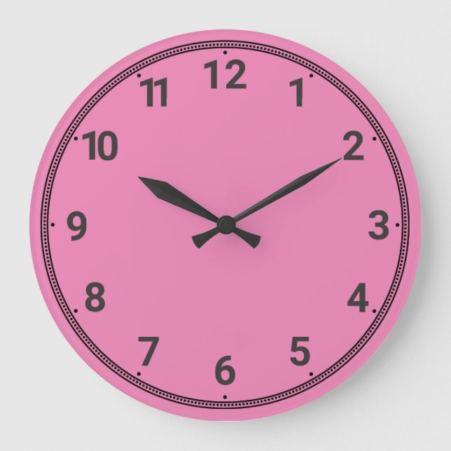 Magenta Pink Large Clock (Front)