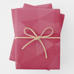 Magenta pink light geometric mesh pattern wrapping paper sheet