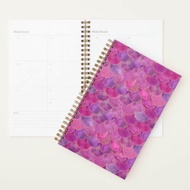 Magenta Pink Mermaid Yearly Planner (Display)
