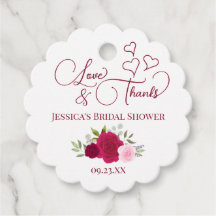 Magenta & Pink Roses Love & Thanks Bridal Shower